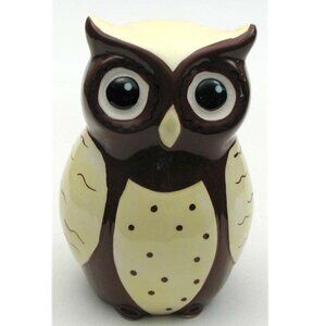 Ceramic Owl Coin $$ Money Bank 6 1/2" tall x 4 1/4" wide 22134